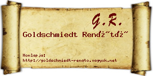 Goldschmiedt Renátó névjegykártya